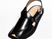 Charsadda Black Leather Chappal